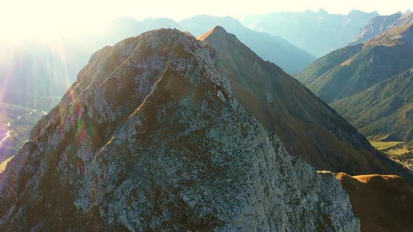 Mountain Climbers Walking on the Footpath of Seekarspitze Mountain