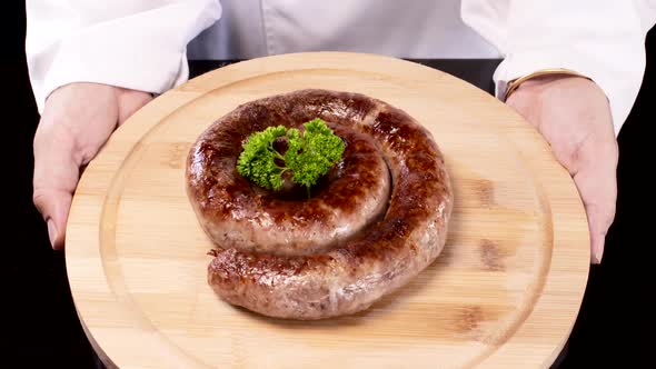 Chef Presents Ring Sausage