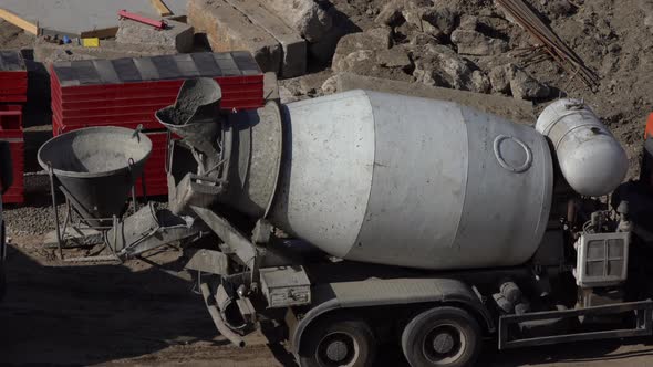 Workers Make Metal Reinforcement for the Foundation