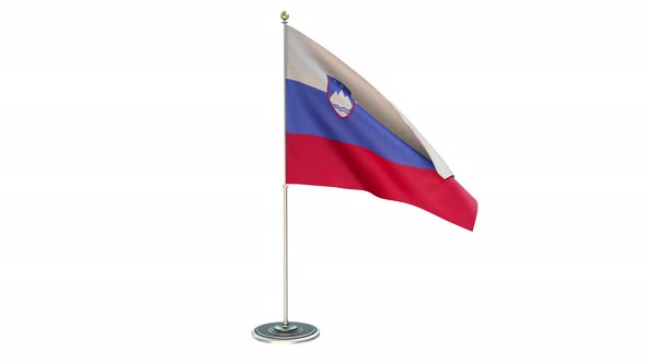 Slovenia Small Flag Pole Loops With Alpha