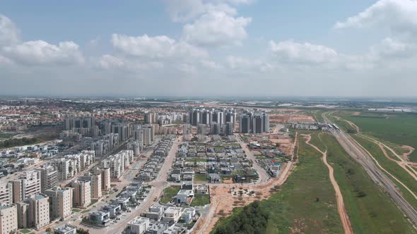 southern neighborhood buildings at southern district city netivot at israel