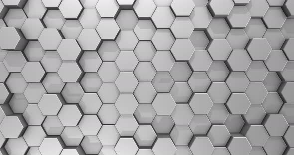 Abstract White Hexagon Honeycomb Background