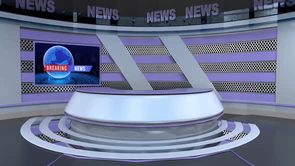 3D Virtual News Studio A005 C