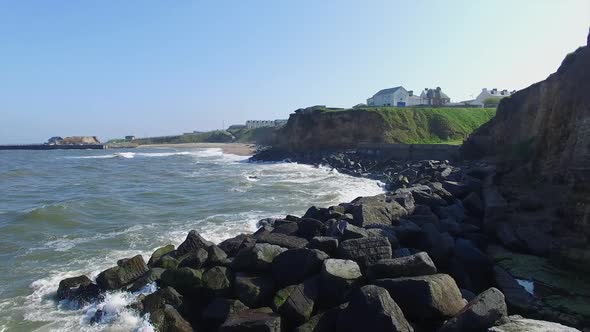 Coastline and town