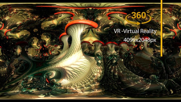 VR360 Fractal Mushroom Garden 01 Virtual Reality