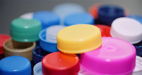 Few Plastic Bottle Caps - Plastic Processing Recycling Industry