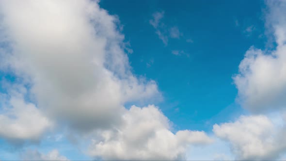 Time lapse blue sky with clouds