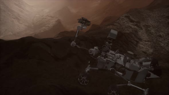 Curiosity Mars Rover Exploring the Surface of Red Planet