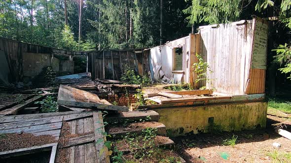 Abandoned Prison Barrack in a Gulag Camp in the Forests of Siberia