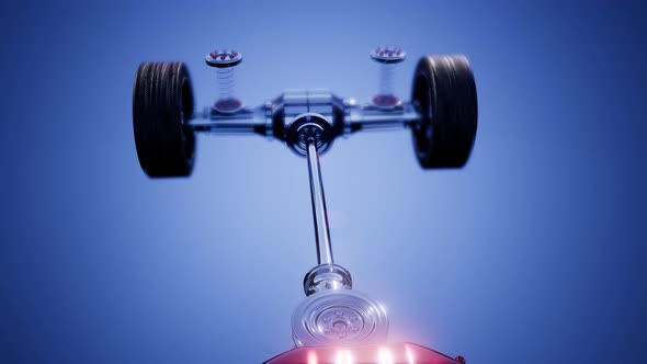 Car Chassis with Engine alt