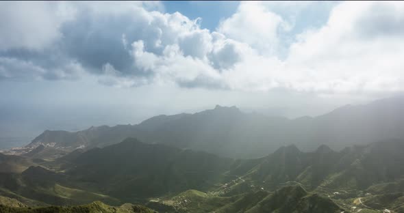 Rural Anaga Park, Tenerife Spain. Clouds Timelapse