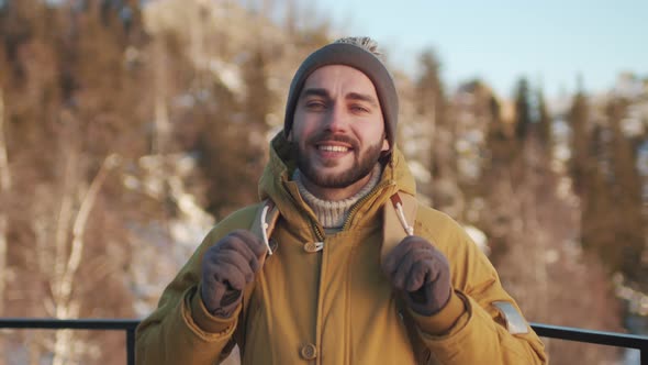 Portrait Of Smiling Male Tourist