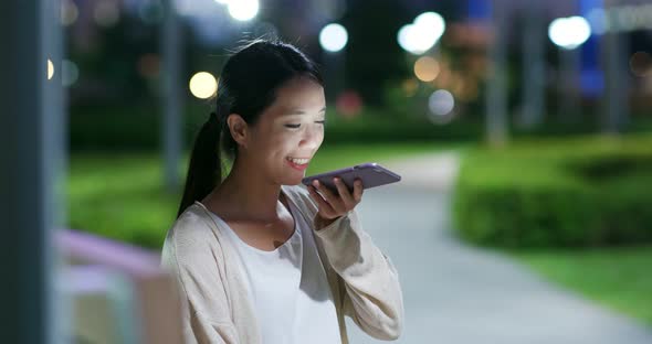 Woman Use of Mobile Phone for Online