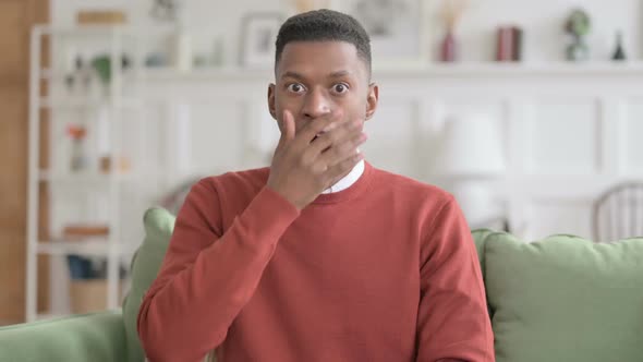 Portrait of African Man Feeling Shocked