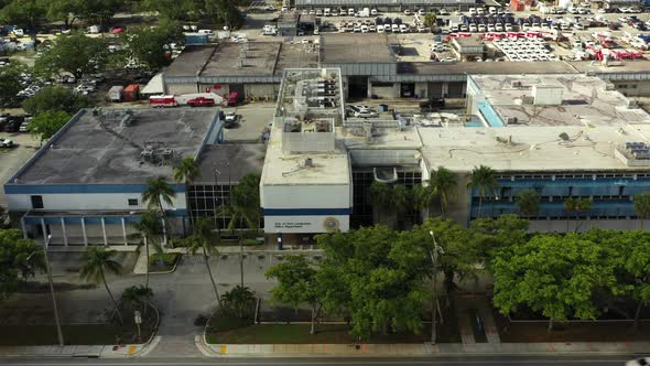 Drone Video Fort Lauderdale Police Department Building Broward Boulevard Fl Usa