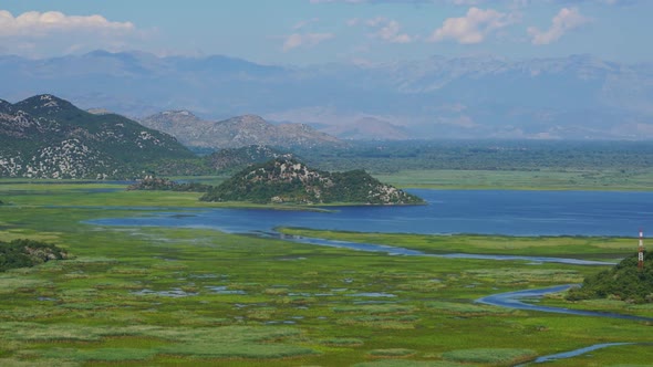 Skadar Lake in Montenegro at Summer