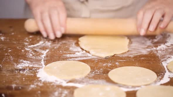 Time lapse. Step by step. Making home made empanadas with chicken and corn.