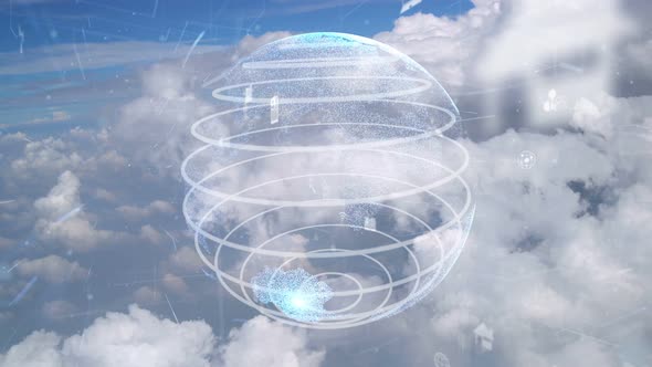 Network of connection modernization over clouds in the sky