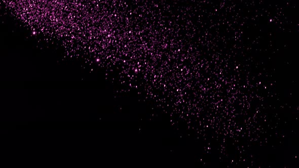 Super Slow Motion Shot of Pink Glitter Background at 1000Fps