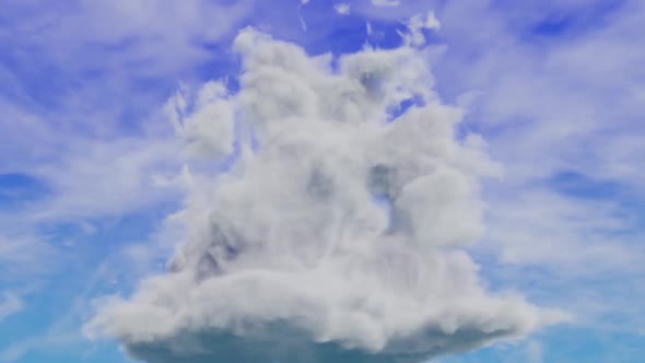 3D Animation Of A Live Cloud In Blue Background alt
