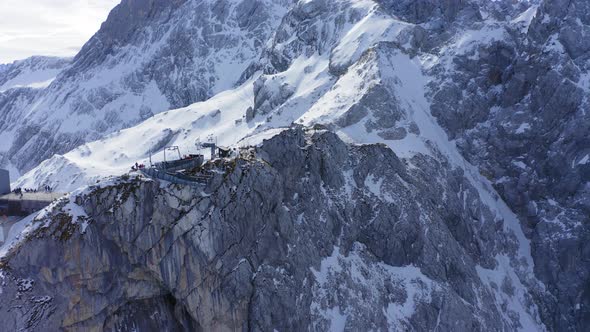 Aerial Shot of AlpspiX viewing platform in Zugspitz region