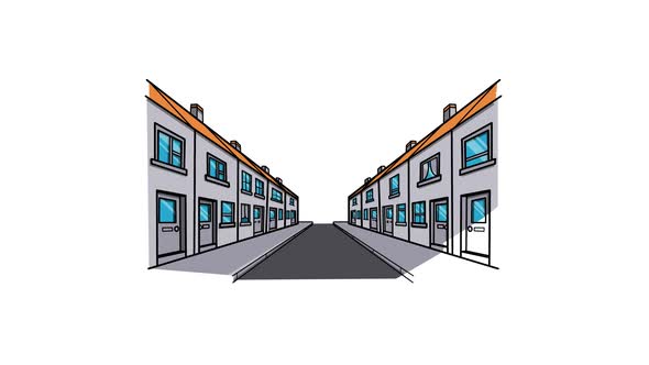 buildings Sketch and 2d animation
