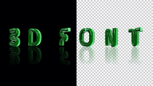 3d Glass Letters