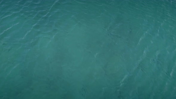 Aerial view of  blue and clean sea in Greece