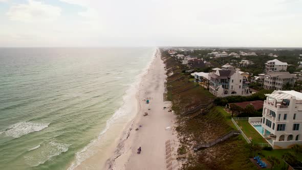 Aerial Drone Video Santa Rosa Beach Coastline Seaside Fl Usa