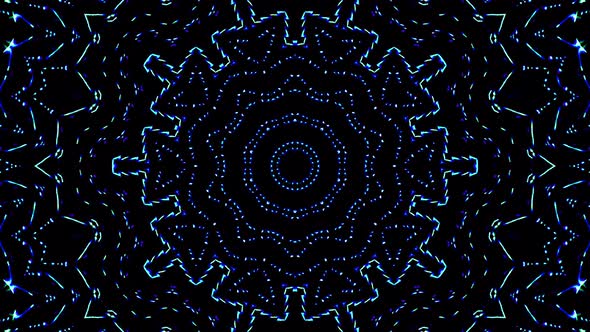 abstract light governing blue color, kaleidoscope