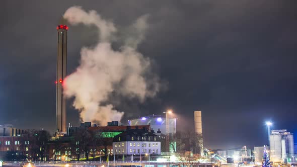 Air Pollution Smokestack Time Lapse