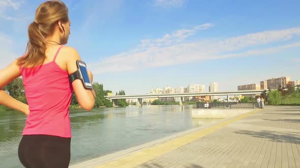 Runner Woman Running In City Exercising Outdoors 10