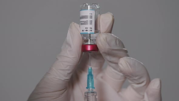 Syringe With Covid-19 Vaccine