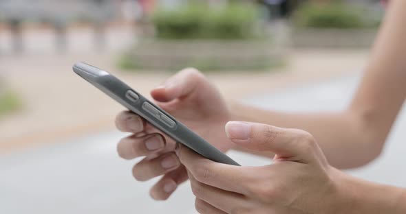 Woman using smart phone 