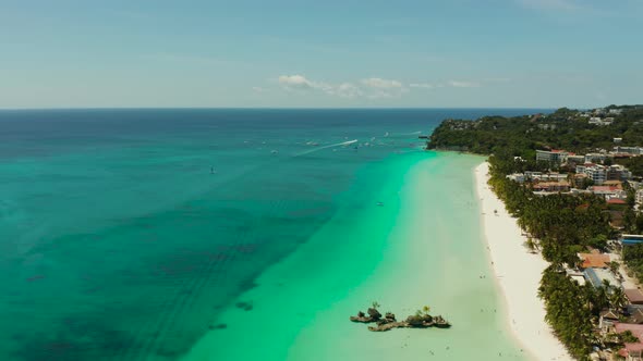 Boracay Island with White Sandy Beach Philippines