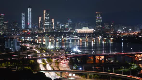 Nighttime Han River City Han River