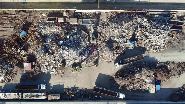 Scrap Metal Yard Aerial View