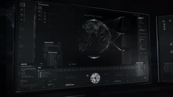 High Tech Firewall Tracking Code Of Hacker Preventing Cyber Attack Threat alt
