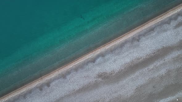 Beach Aerial View Turkey Antalya 4 K