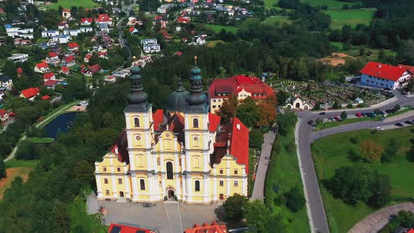 Timelapse of Mariatrost Basilica in 11Th District of the Austrian City of Graz