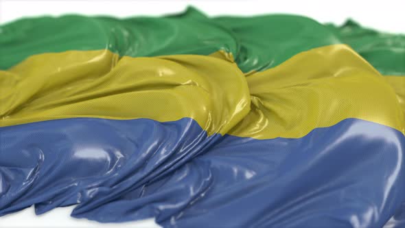 Gabon Flag On A White Chalkboard  alt
