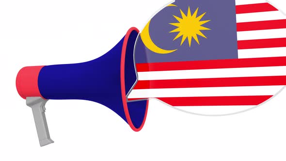 Loudspeaker and Flag of Malaysia on the Speech Balloon alt