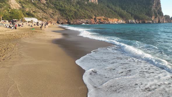 Texture of the sea and a beautiful day color