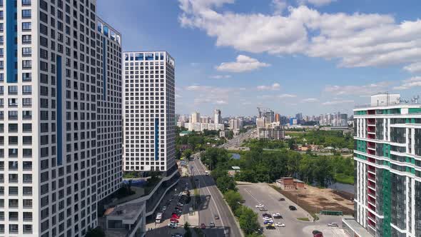 Aerial view modern residential development in city 09