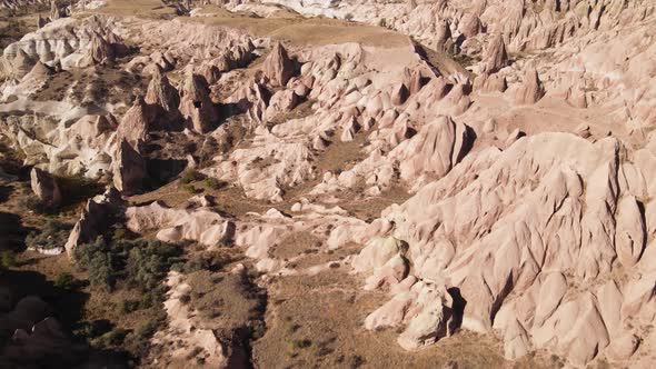 Cappadocia Landscape Aerial View. Turkey. Goreme National Park