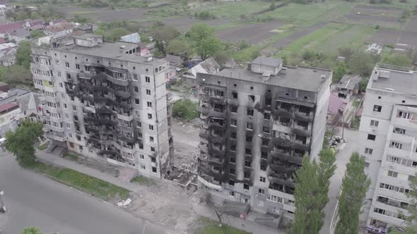 Residential Building Destroyed By the War in Ukraine Borodyanka Bucha District