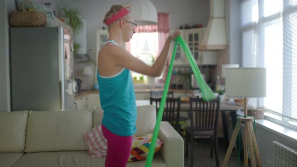 Cute Funny Young Gay Man Wearing Glasses And Bright Sportswear