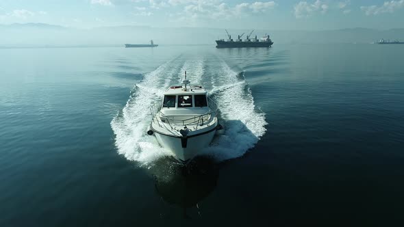 Cargo Ship, Boat at Sea, Yacht