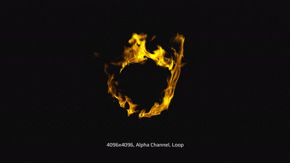 Ring Of Fire Loop 4k Alpha Channel