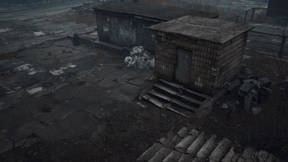 Old and Abandoned Buildings in a Small Town alt